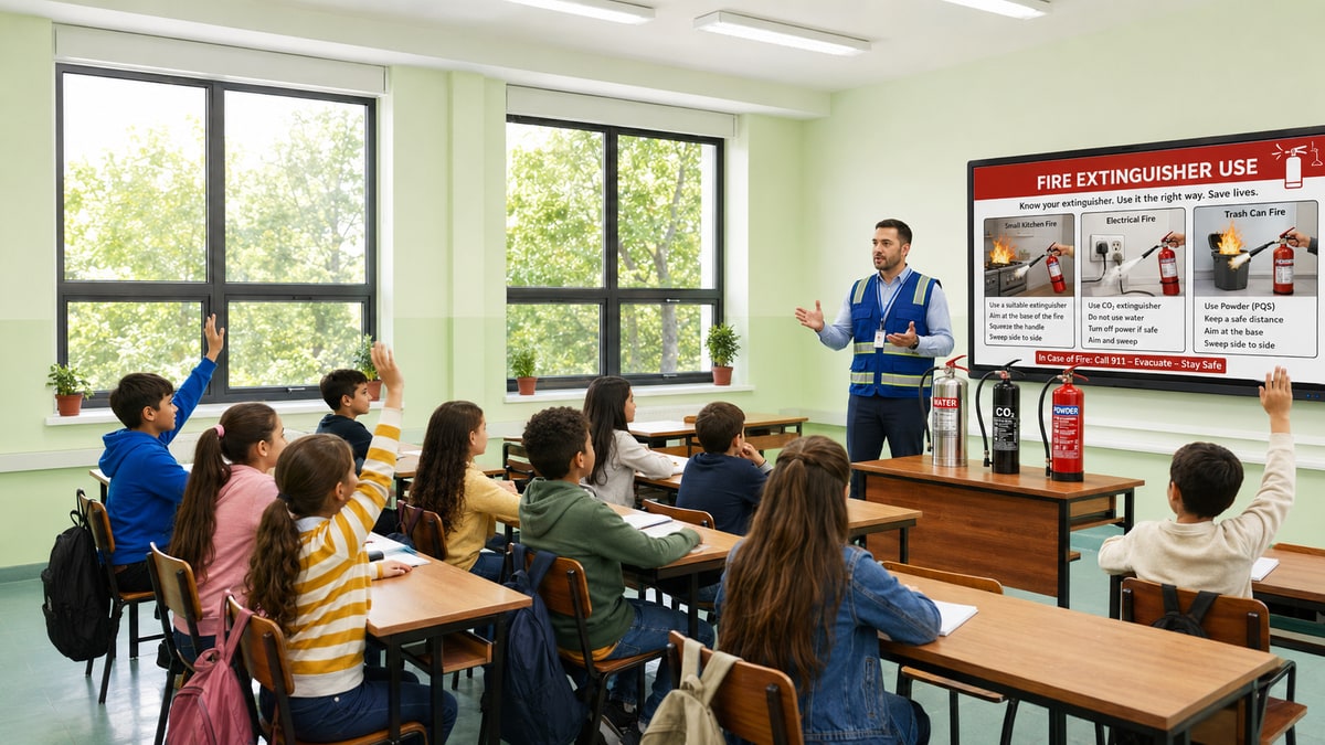 Clases magistrales en seguridad industrial para grupos escolares
